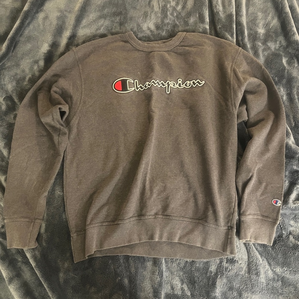 Champion Men's Charcoal Crewneck Sweater